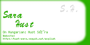 sara hust business card